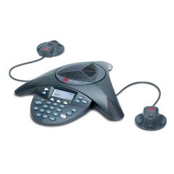2 Microphones New Polycom SoundStation 2 Expandable Conference Phone w/ Power 